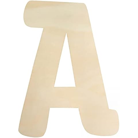 Large Wooden Letters, 30cm Wooden Letter for Crafts Children's Names Capital Alphabet 5mm Thick Unfinished MDF Wood Slices Nursery Wall Hanging Art Sign Board Painting Home Decor (A) Cover