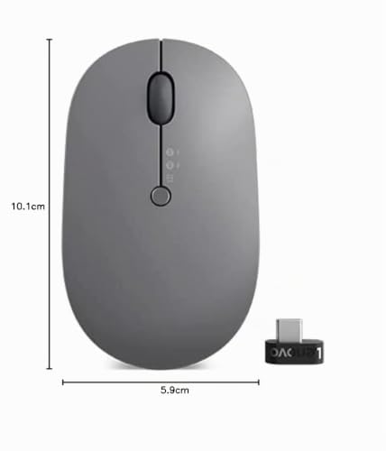 Lenovo Go Multi-Device Souris Ambidextre RF sans Fil + Bluetooth Optique 2400 DPI