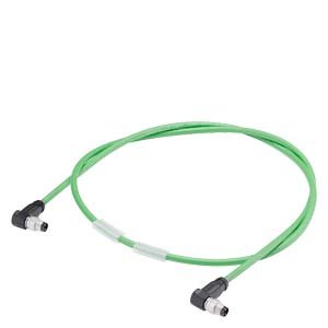 Câble Bus Siemens ST70-ET200 2 x ctr. M8 coudé 4 pôles apantallada 0,3 m pour intégration