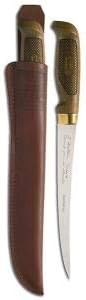 Marttiini 630016 Finnish Birch Wood Fixed Fillet Fishing Knife 7.5" Satin