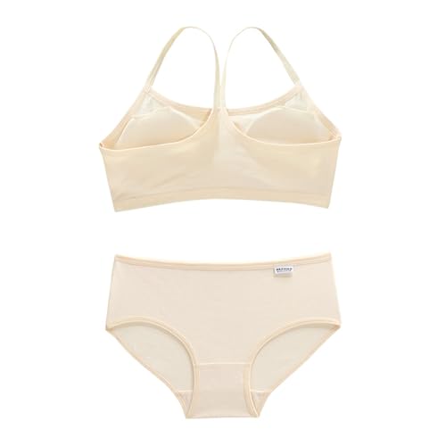 Youth Camisole Bra Girls Tube Tops with Chest Pad Insert for Girls 6 to 12 Years with Briefs Enjoy Daily Comfort - Main Image