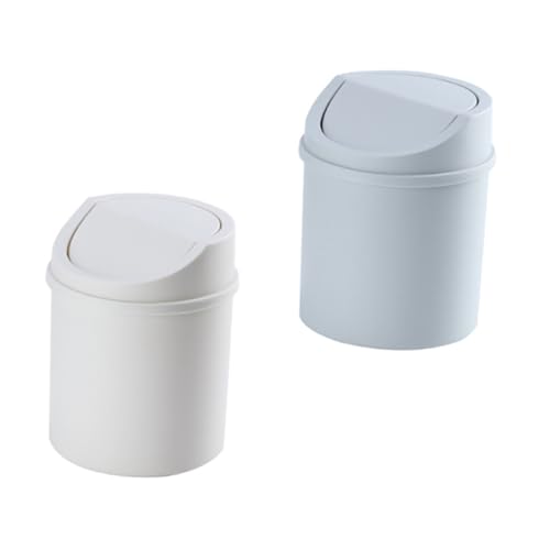 Canecas de basura mini rectangulares con tapa, pack 2 miniatura 1