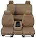 Covercraft Custom-Fit Rear-Second Seat Bench SeatSaver Seat Covers - Polycotton Fabric, Taupe