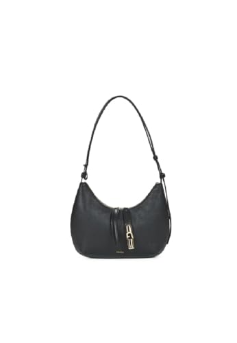 Furla Goccia sac à épaule en cuir noir d'une qualité d'exception