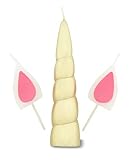 Unicorn Gold Birthday Candles, 3 Pieces