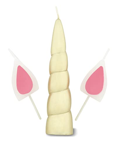 Unicorn Gold Birthday Candles, 3 Pieces #TOP29