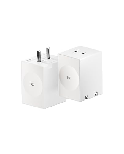 Image of DailyObjects POP 33W Wall Charger Adapter with Foldable Pins|USB-C Dual Port Power Output|Fast Charging|GaN5 Tech|Support iphone 12 13 14 15 16 pro Max, Android,ipad,samsung,oneplus|Lightweight- White