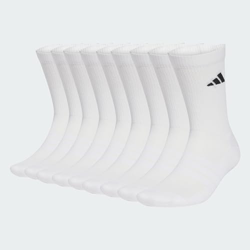 adidas Mixte ESSENTIALS CUSHIONED CREW SOCK 10PP, white/black, 42-45