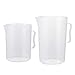 UPKOCH 2 Pezzi Misurini di Plastica con Scala Misuratori Brocche Misurino Tazze Graduate da Cucina (1000 Ml, 2000 Ml)