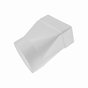 Vent Systems 110x55mm Rechteckiger Rohrverbinder für Rundrohr-100mm-Verbindung. Lüftungssystem, Heizen, Kühlen.