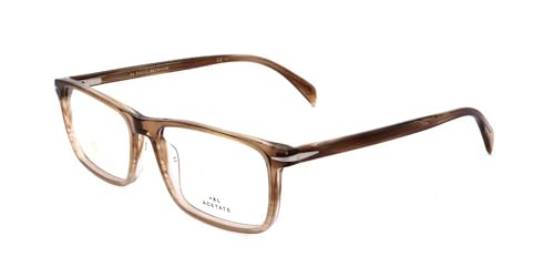 Image of David Beckham DB 1019 Glasses, Striped Brown Beige, 54 for Men, Striped Brown Beige