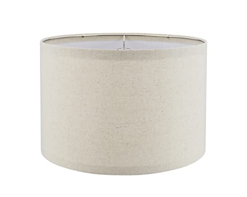 Aspen Creative 38301, Contemporary Design Collapsible Drum Spider Shade, 12" Top x 12" Bottom x 8" Height, Oatmeal Linen by Aspen Creative - Used condition - US$24.89