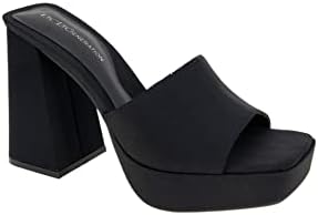 BCBGeneration Women's GALIXY Heeled Sandal, Black Neoprene, 10 | Image 3
