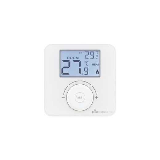 Plikc Quadro – Termostato de Ambiente Digital de Pared a Pilas Plikc PLK267690, Blanco