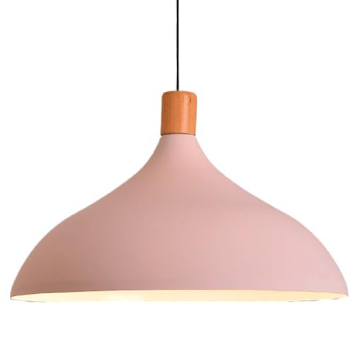 KLXSIVU Creative Color Chandelier Lampshade, Simple Style Metal Pendant Lamp, E27 Base Ceiling Bedroom and Dining Room Decorative Lighting Fixtures