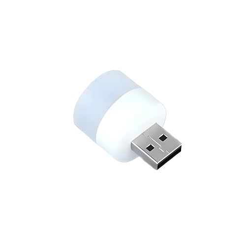Oblivion Mini USB Led Light | Plug in Night Light Bulb | USB Light for Laptop | Portable USB Led Lamp | Portable Car Bulb for Bedroom Bathroom & Kitchen Use (5 Pcs) | Plastic, White view 2