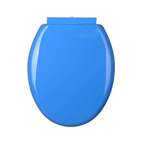 Giural Colorato Sedile WC Copriwater Universale con Chiusura Ammortizzata Soft Close, Ovale, Copri WC Water, Tavoletta WC Ideal Standard,Seduta del WC,Coperchio Bagno A Forma di O,Blu