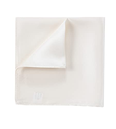 Image of CoCoUSM Mens 100% Pure Silk Pocket Square Solid Color Handkerchiefs Size 30cm