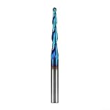 Zeroupshop 2-schneidiger, konischer Kugelkopffräser, Hartmetall-Fräser, für CNC-Holz, Metall, Stahl, 6,35 mm Schaft, HRC65, hohes Schneidwerkzeug (3,125 mm)