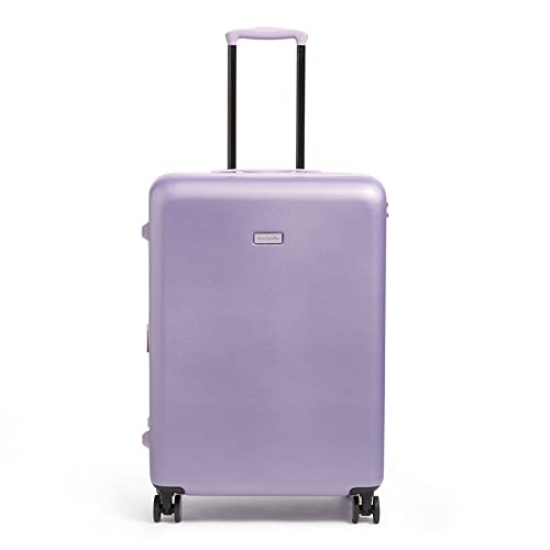 Image of Vera Bradley Women's Hardside Rolling Suitcase Luggage, Purple Shimmer, 22 inch Carry On, 26 inch Check In, & 29 inch Check In