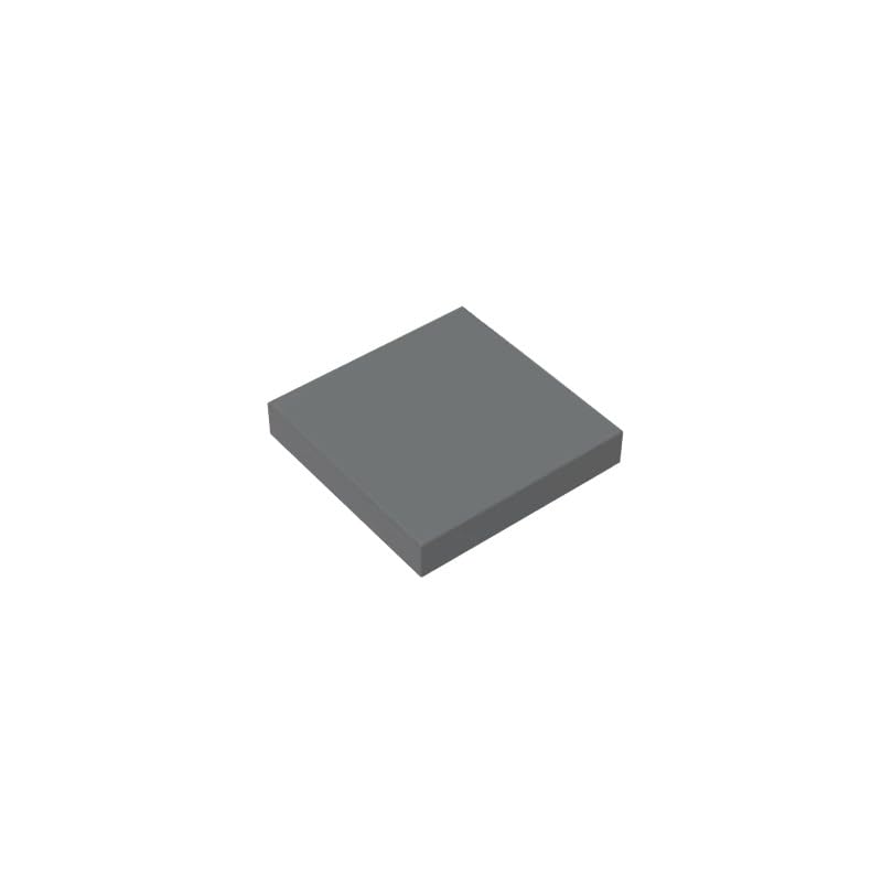 Gobricks 3068 Foundation Plate Tile 2x2 with Groove 50 Pieces GDS-561 Compatible with Lego Building Blocks Color:Dark Bluish Gray — image 1