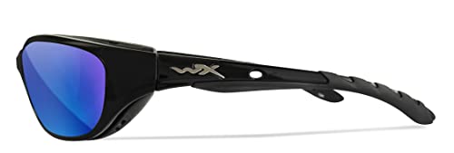 Wiley X Airrage Polarized Sunglasses, Safety Glasses For Men And Women, Uv Eye Protection For Shooting, Fishing, Biking, And Extreme Sports, Black Frames, Blue Mirror Lenses #TOP4