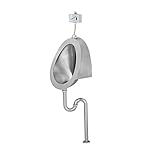 CUTPOIY High-Efficiency Flushing Adult Stainless Steel Urinal, Automatic Induction Wall-Mounted Urinal with Flush Valve, Deodorant and Anti-Blocking Public Toilet Urinal, Used in, J