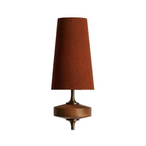 Image of LOVIVER Snug Wall Lamp with Shade Warm, Wood and Brass Wall Lamp, Modern, for Hallway, Red, Tricolor Light