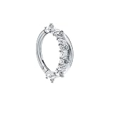 14K Gold Daith Earring,Diamond Septum Ring, Conch Earring, Septum Piercing, Helix Piercing, Nose Hoo