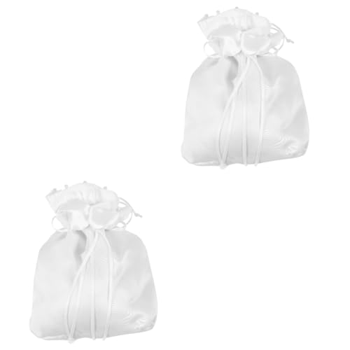 Sacs pour femmes de mariage Healvian en mousseline chiffon blanche