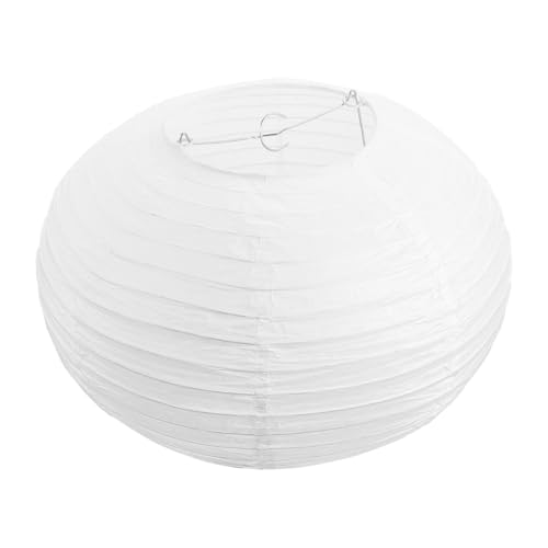 DOITOOL Round White Paper Lanterns 12 inch, Decorative Chinese/Japanese Hanging Round Paper Lanterns Lamp Japanese Lampshade for Wedding, Anniversary, Bridal, Birthday, Home Decor, Party Decoration