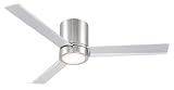 MINKA-AIRE F644L-BN Roto Flush 52' 3-Blade LED Ceiling Fan in Brushed Nickel Finish with Brushed Nickel Blades and a Frosted White Lens
