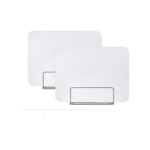 Séparateur de confidentialité en acrylique blanc lot de 2 pour bureau d'étudiant
