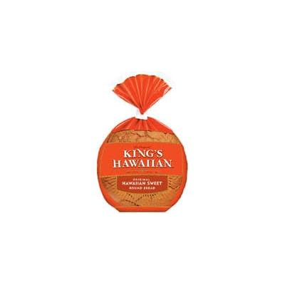 King's Hawaiian Original Sweet Round Bread Loaf, Soft & Fluffy Hawaiian Style, 16 Oz, Pack of 6 Bulk Case