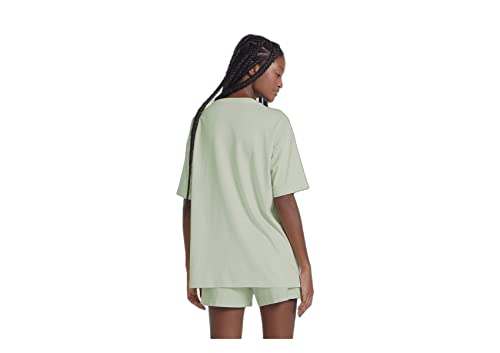 Blusa Básica Feminina Manga Curta Em Malha De Algodão Oversized