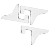 ADOCARN Supporto Minimalista per 2 Paia Trasparente in Acrilico Portafoto Base Esporre Design Certificati e Tablet, per Studio e Cucina