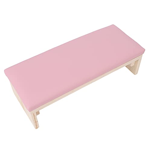 Fabater Profesjonalna Poduszka Podłokietnika na Paznokcie Miękka Poduszka ze Skóry PU do Technik Salonu Paznokci, Ergonomiczne Domowe Akcesoria do Manicure DIY z podstawą z Litego Drewna, Wygodne
