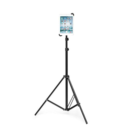 GRIFITI Nootle Universal Tablet Tripod Mount Adjustable Stand - Mini Ball Head & Travel Case Holder for All 7” to 11” Tablets 1/4-20 and Other Tablet Height Tall Standing (Small to Standard)