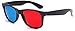 3D Glasses for Movies, Games and TV, Red and Blue Universal Style, Light Design
