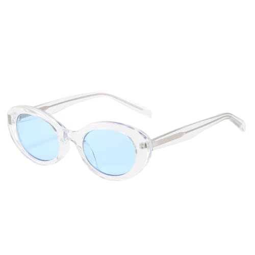 Lunettes de soleil rétro ovales anti-éblouissement avec branches acier