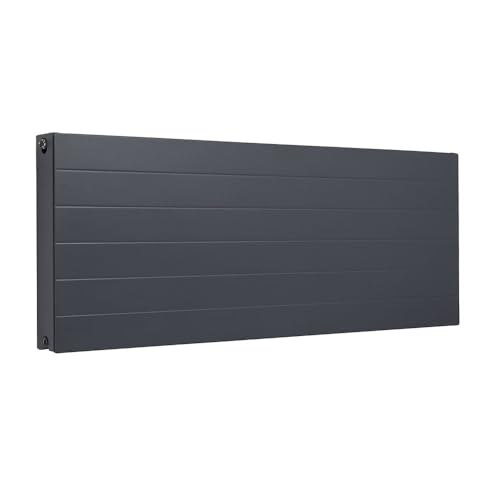 Image of Milano Alora Anthracite Type 22 Horizontal Double Panel Convector Radiator - 600mm x 1600mm