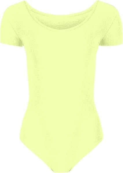 ANZEE Girls Short Sleeve Ballet Leotard - Stretchy Dance Bodysuit for Gymnastics Ballet Comfortable Performance Wear for Active Kids
