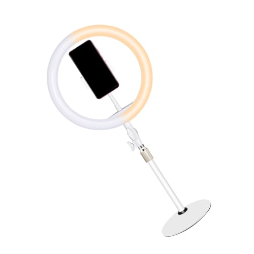 Luz de relleno regulable SEWACC para videollamadas con soporte de teléfono ajustable