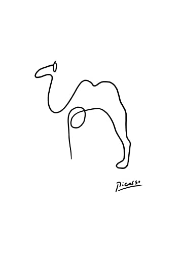 Affiche encadrée Pablo Picasso Camel format Medium avec finition mat pour décoration murale art