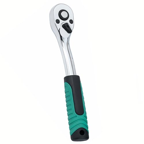 TOPWAY Clés à cliquet 1/4, Poignée de Clé à Douille à Dégagement Rapide 72 Dents, Acier au Chrome Vanadium de Haute Qualité, Outil de Garage de Réparation Automatique, 150mm 421907