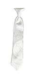 Holiday Bow Ties Boys Religious Necktie of White Clergy Jacquard, Boys 13” (Boys 13")