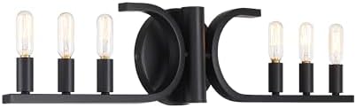 DESIGNERS FOUNTAIN Skye 27.5 inch 6-Light Matte Black Bathroom Vanity Light Fixture, D314C-6B-MB