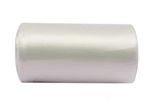 YYCRAFT 10 Inch Wide Satin Ribbon Satin Fabric Spool for Grand Opening Cutting Ceremony Wedding Birthday Party Decoration Gift Craft (22 Yards,Ivory)