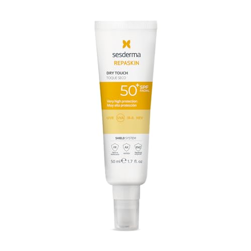 Sesderma Repaskin Toque Seco SPF50+ – Fotoprotector solar – Protege y repara – Protección UVB/UVA/IR – 50 ml