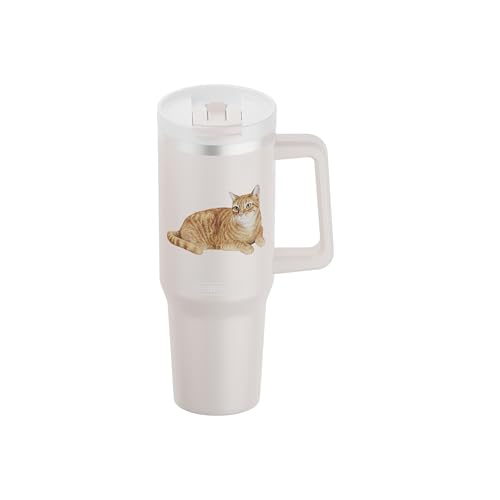 Orange Tabby 40oz Tumbler with Handle